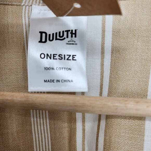 New Duluth Trading Co Women's‎ Lightweight Cape Poncho One Size OS Tan White - Picture 6 of 9